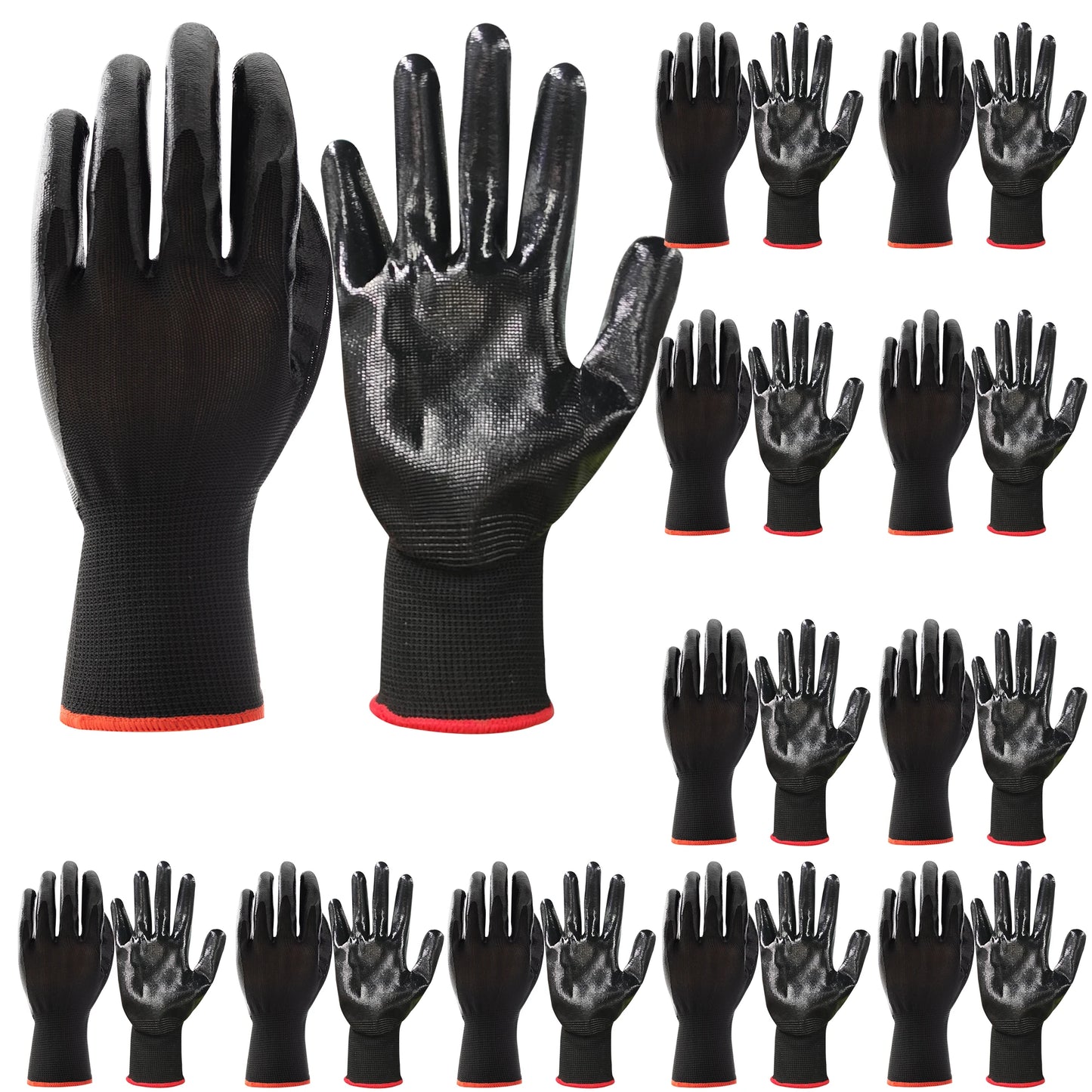 12-Pack Nitrile Gloves