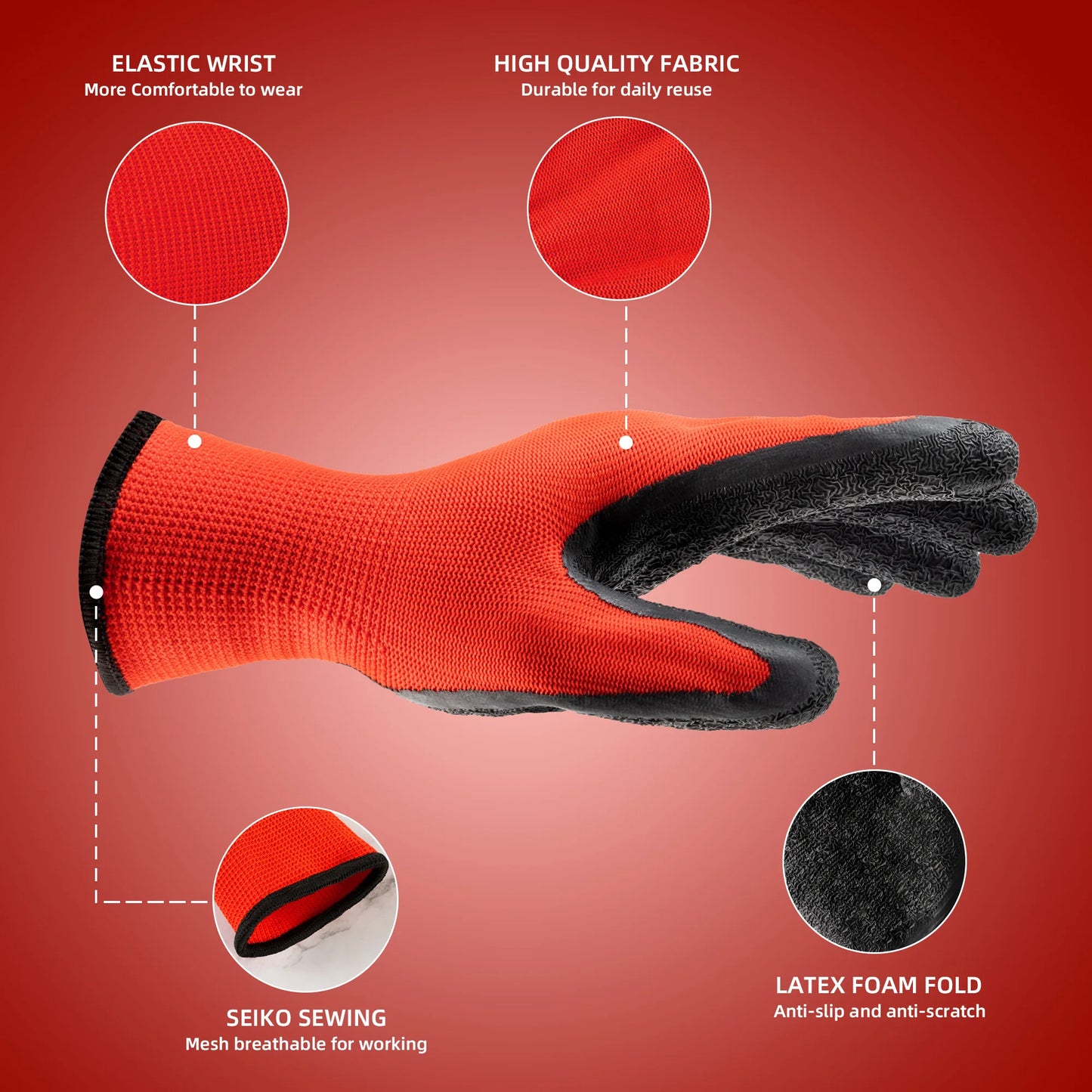 12-Pack Nitrile  Gloves