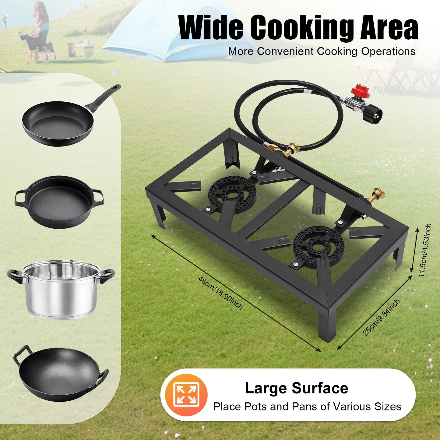 Camping Double Burner Stove