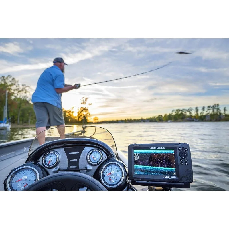Lowrance HOOK Reveal 5", 7" and 9" Fish Finders with Transducers