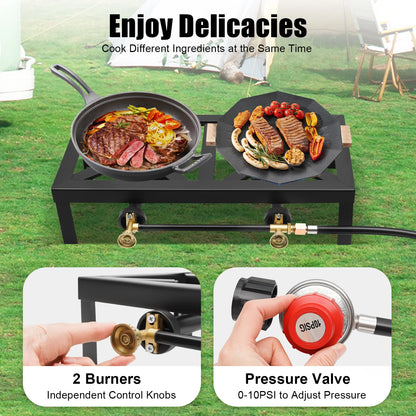 Camping Double Burner Stove