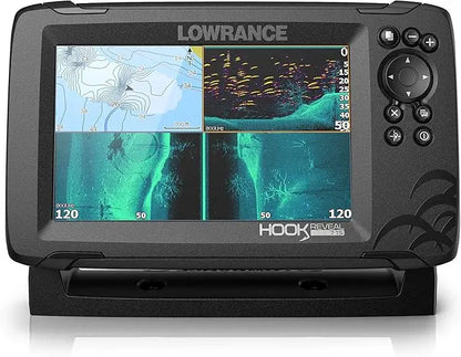Lowrance HOOK Reveal 5", 7" and 9" Fish Finders with Transducers